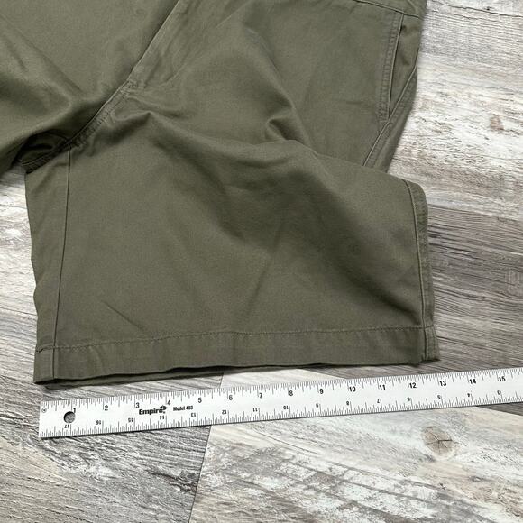 Lands End Shorts NWT Desert Olive Green Mens 38 Traditional Fit Flat Front Chino - Picture 9 of 11